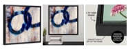 GreatBigCanvas 'Lapis Rings I' Framed Canvas Wall Art, 16" x 16"